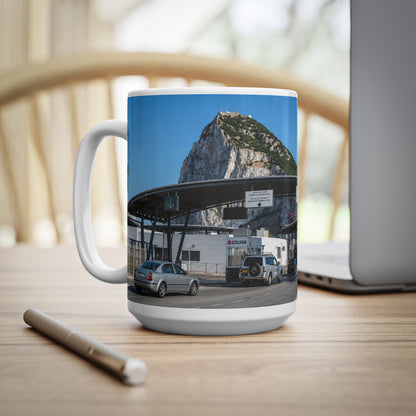 Gibraltar Rock Scenic Ceramic Mug – 11oz/15oz Travel Landmark Coffee Cup