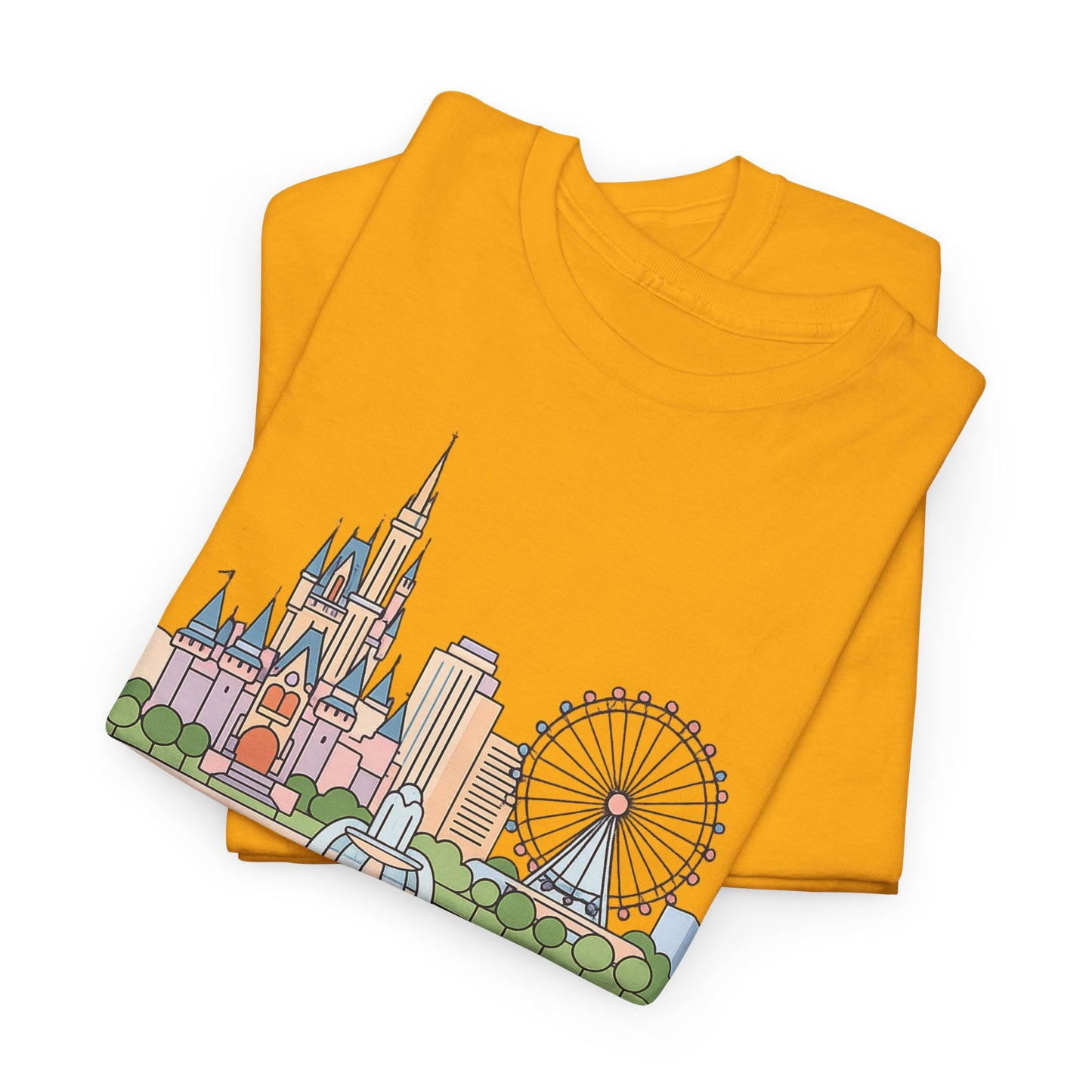 Orlando Skyline T-Shirt — Cute Cityscape Graphic Tee with 'Orlando' Text