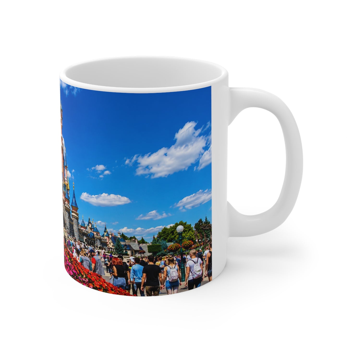 Disneyland Paris Fairytale Castle Photo Coffee Mug — Scenic Theme Park Castle 11oz/15oz