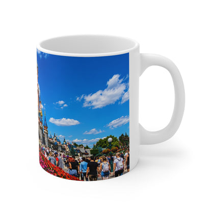 Disneyland Paris Fairytale Castle Photo Coffee Mug — Scenic Theme Park Castle 11oz/15oz