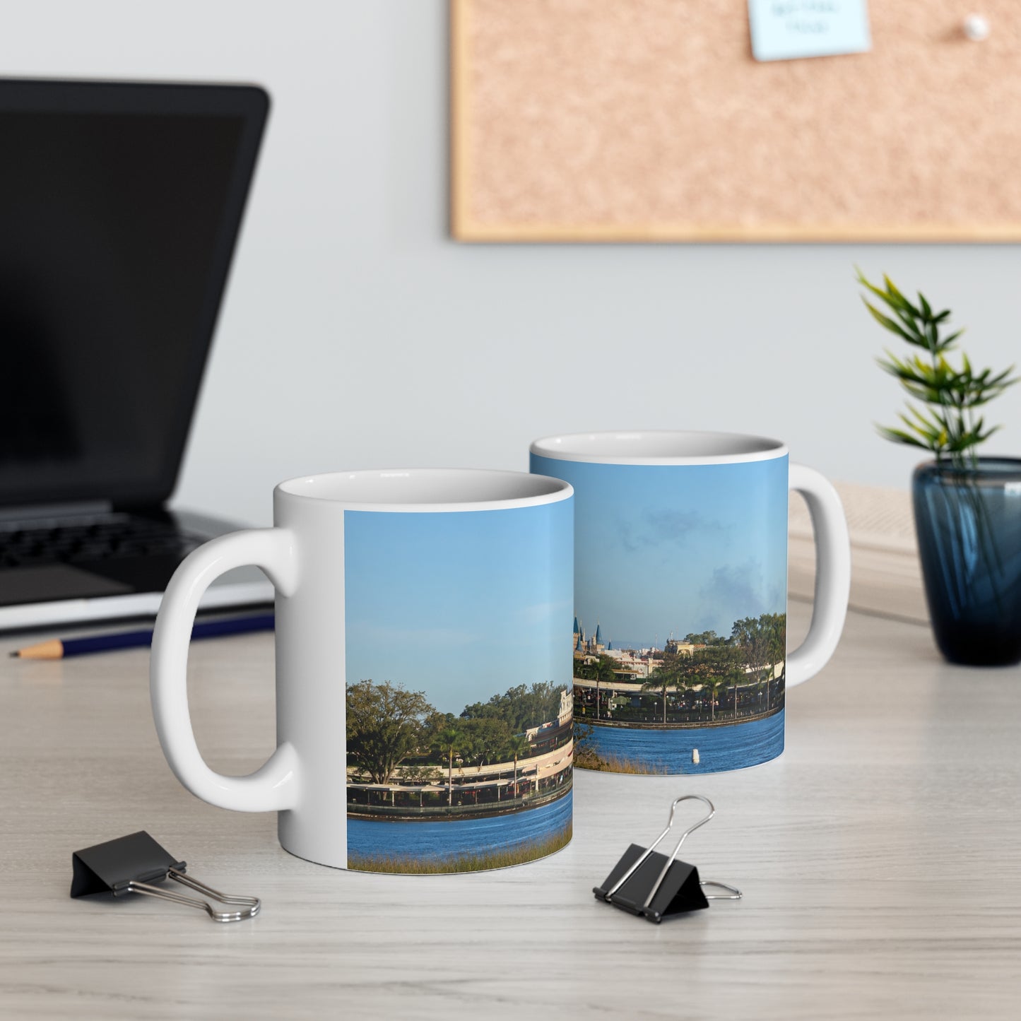Magic Kingdom Castle Panorama Coffee Mug — Scenic Theme Park Castle Photo, 11oz & 15oz