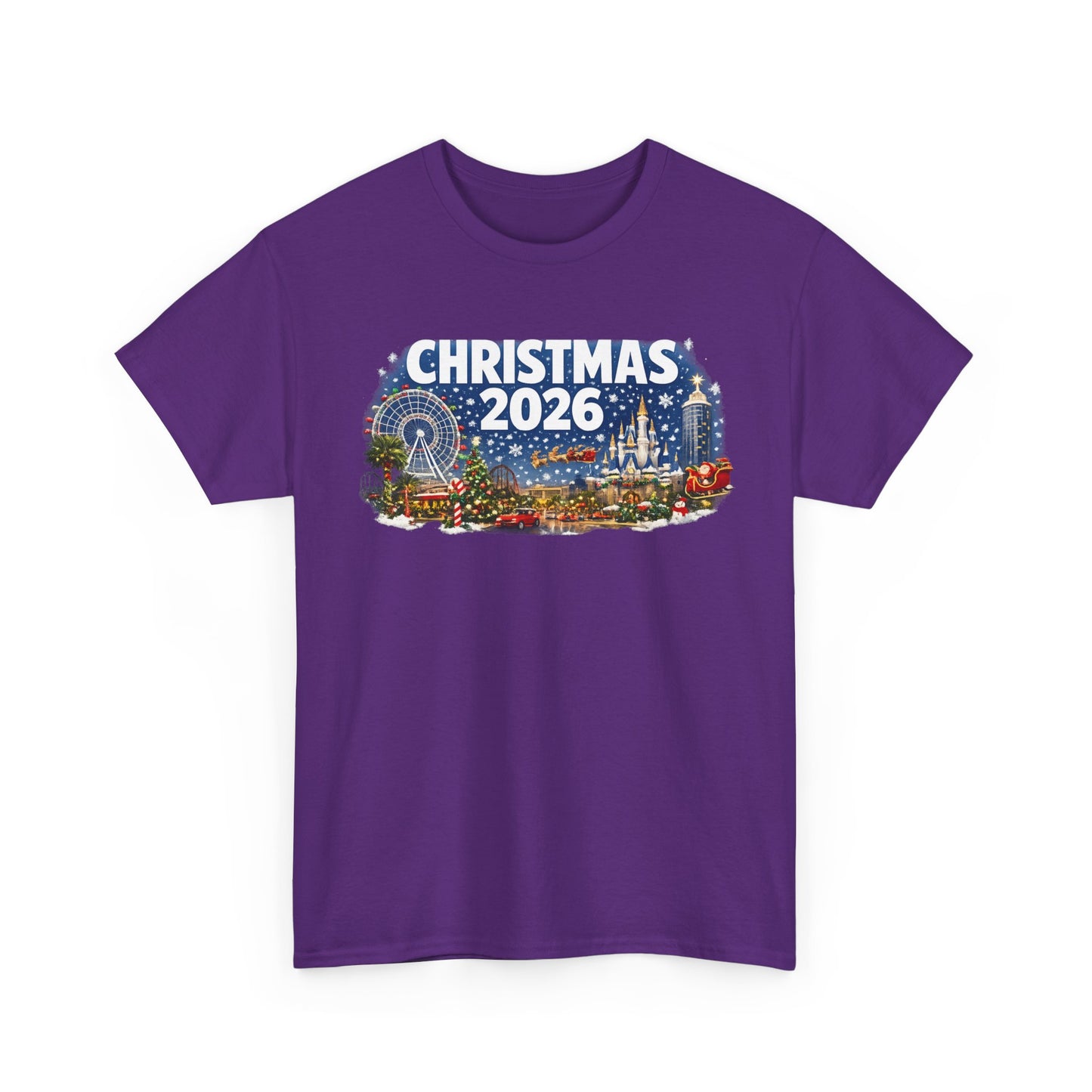 Christmas 2026 Holiday Tee — Festive Winter Village Graphic T-Shirt