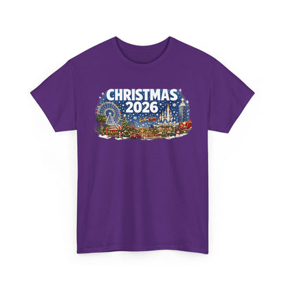 Christmas 2026 Holiday Tee — Festive Winter Village Graphic T-Shirt
