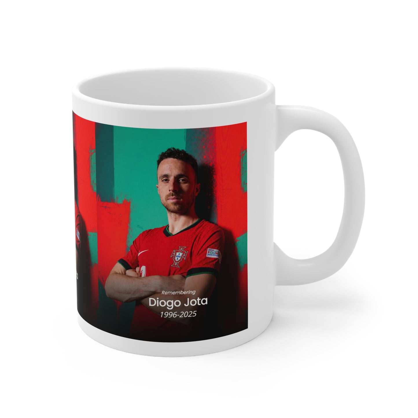 Diogo Jota Photo Memorial Mug — Personalized Tribute Ceramic Coffee Cup (11oz & 15oz)