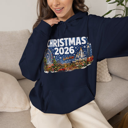 Christmas 2026 Holiday Hoodie — Festive Winter Village Sweatshirt