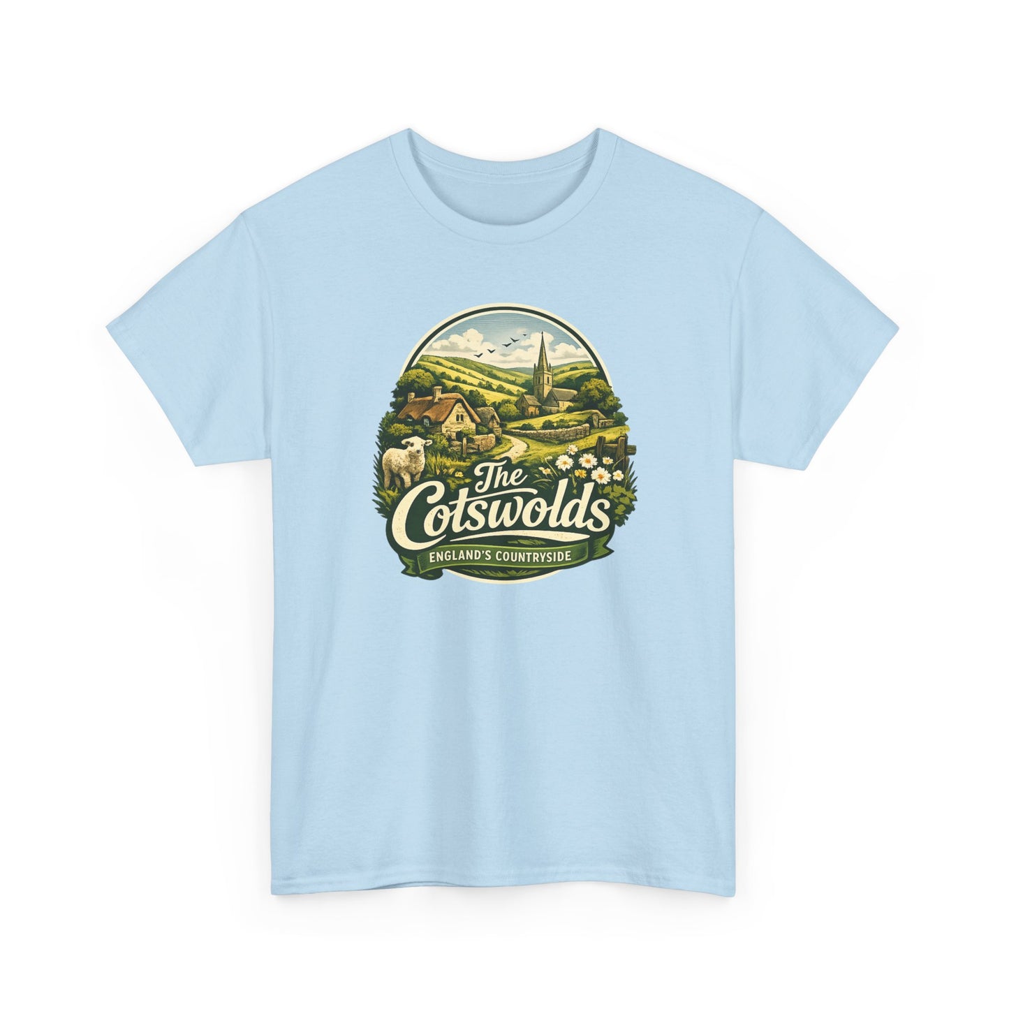 Cotswolds Vintage Landscape T‑Shirt — The Cotswolds Countryside Tee