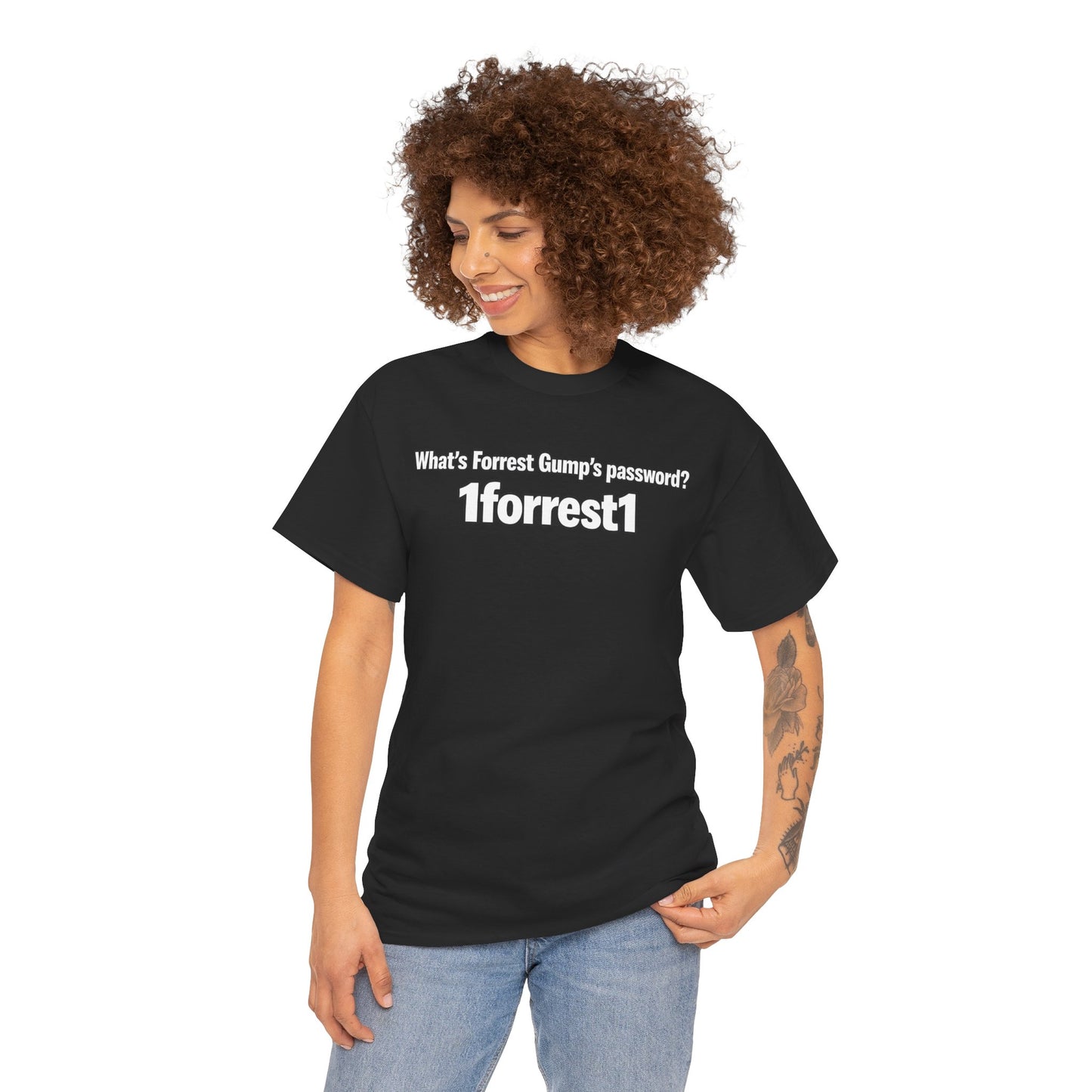 Forrest Gump Password Tee — "What's Forrest Gump's password? 1forrest1"