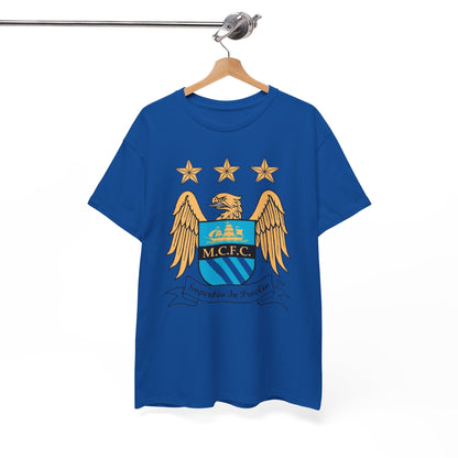 Manchester City Retro Club Crest T‑Shirt — MCFC Vintage Style Club Emblem Tee