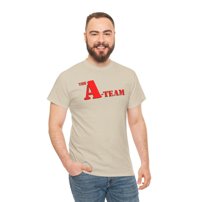 A-Team Graphic Tee — Retro Red Logo Vintage Crew T-Shirt