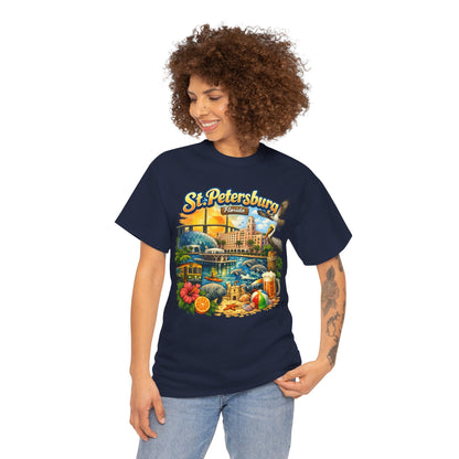 St. Petersburg Florida Retro Beach Scene T-Shirt