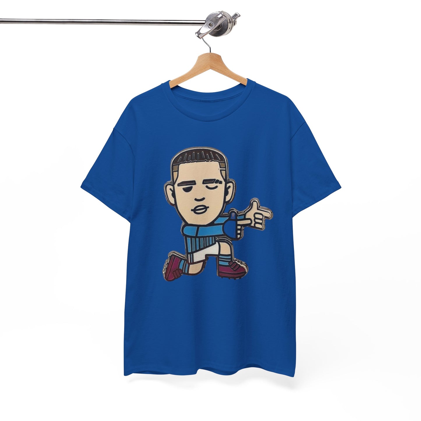 Phil Foden Cartoon Dance Pose Tee - Funky Character Graphic T-Shirt