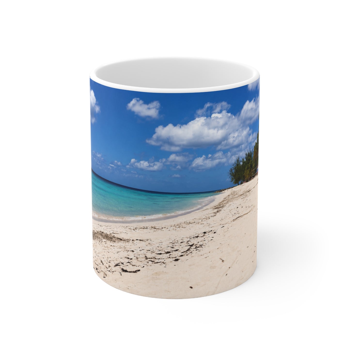 Barbados Tropical Beach Ceramic Mug — Scenic Ocean Photo Coffee Cup (11oz, 15oz)