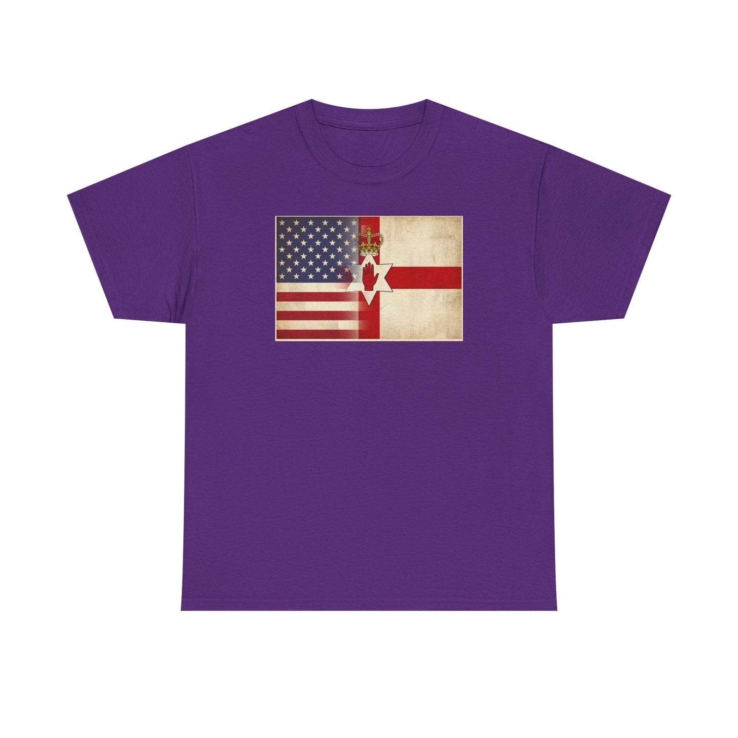 USA / Northern Ireland Flag T-Shirt – Vintage USA & Ulster Cross Tee