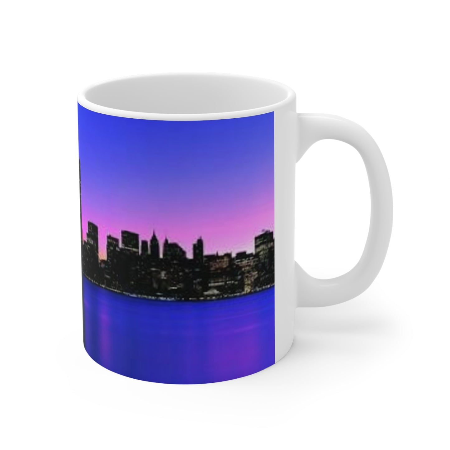 New York City Skyline Coffee Mug — Twilight Urban Landscape Ceramic Mug (11oz & 15oz)