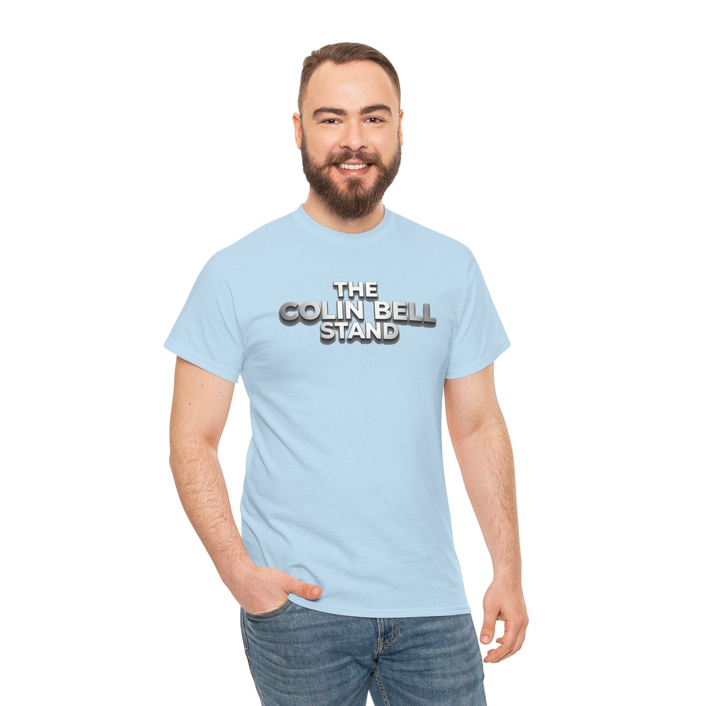T-Shirt — “The Colin Bell Stand” Retro Chrome Text Tee