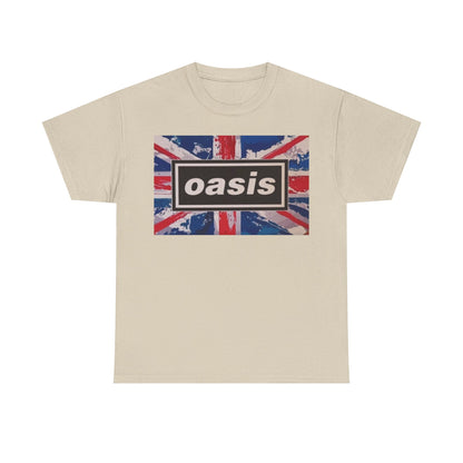 Oasis Union Jack Tee – Vintage British Band Logo T-Shirt