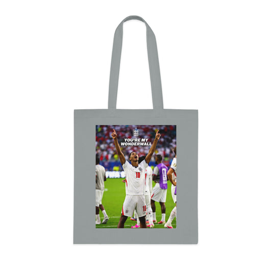 Jude Bellingham England Celebration Cotton Tote — "You're My Wonderwall" Stadium Photo Bag
