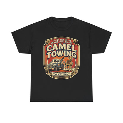 Camel Towing Tee — Vintage Desert Tow Truck Graphic T-Shirt