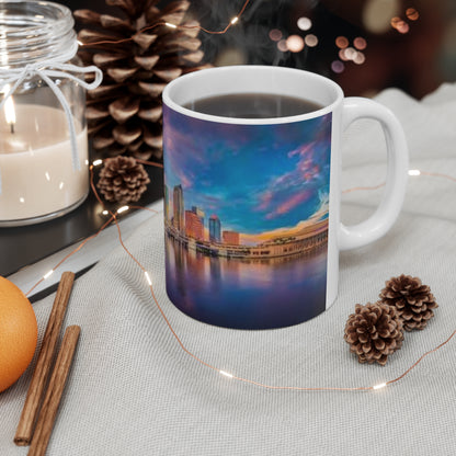 Tampa Skyline Coffee Mug — Colorful Cityscape Ceramic Mug (11oz & 15oz)