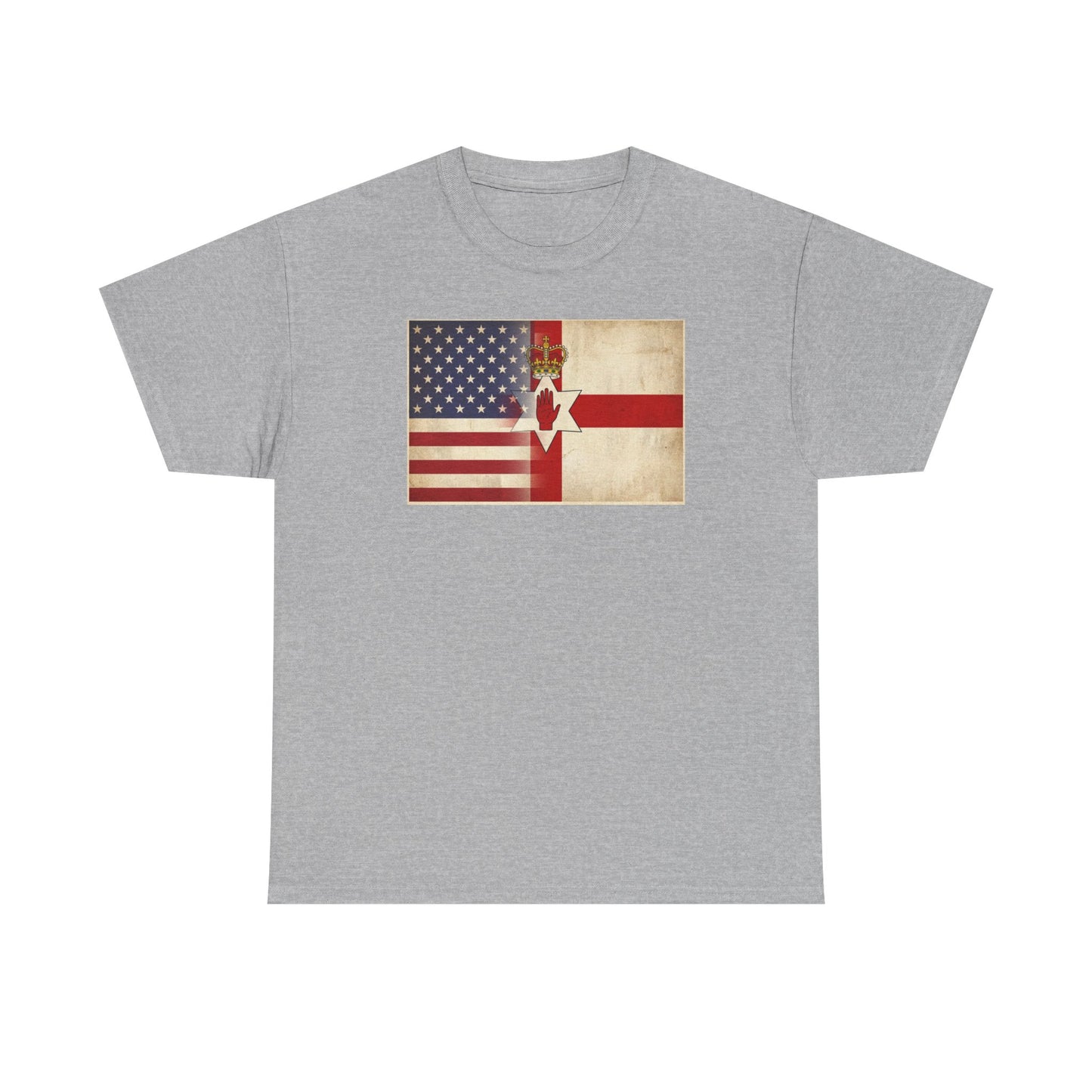 USA / Northern Ireland Flag T-Shirt – Vintage USA & Ulster Cross Tee