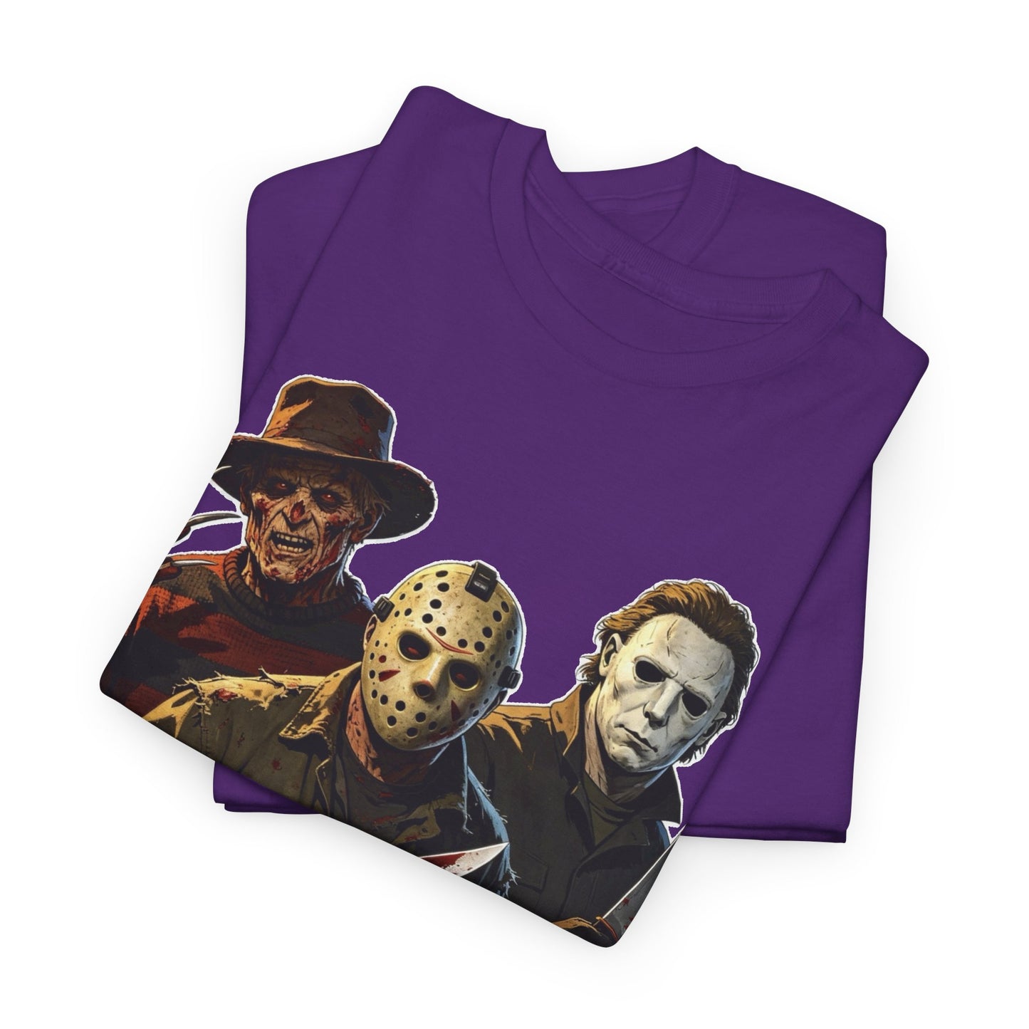 Horror Icons T-Shirt — Freddy, Jason & Michael Trio Graphic Tee