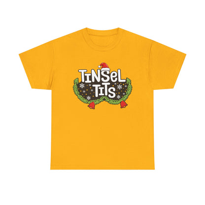 T-Shirt — "Tinsel Tits" Funny Christmas Wreath Holiday Tee