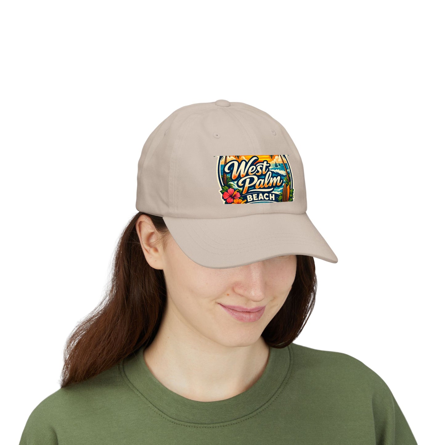 West Palm Beach Dad Cap — Vintage Surfboard Floral Beach Hat
