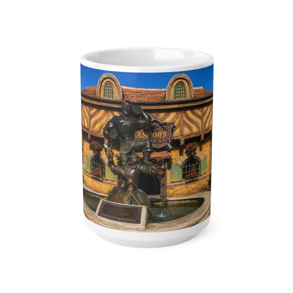 Gaston's Tavern Fountain Photo Mug — 11oz/15oz Ceramic Coffee Cup