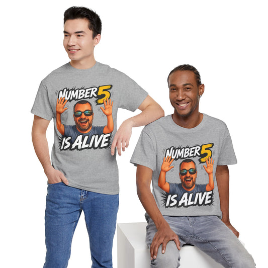 Number 5 Is Alive Graphic Tee — Funny Meme Face T‑Shirt