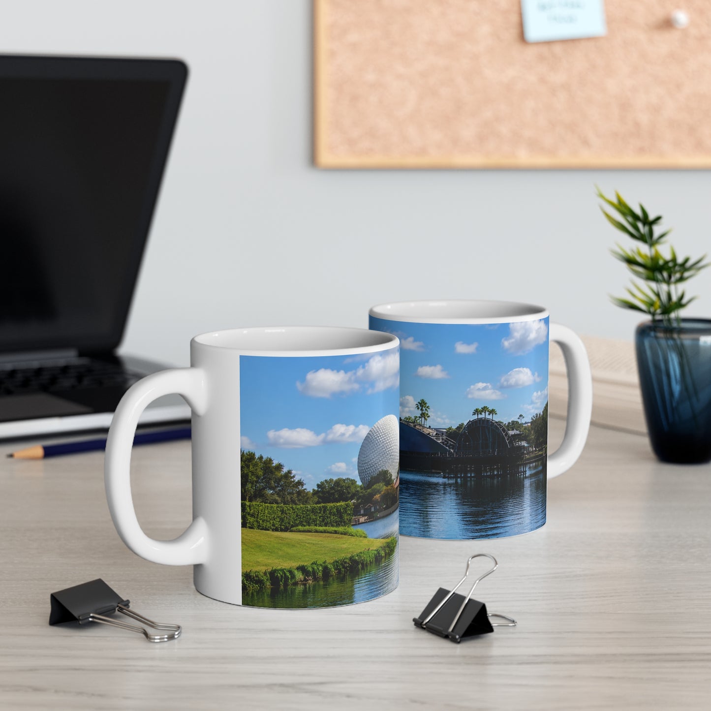 Epcot Spaceship Earth Scenic Ceramic Coffee Mug — 11oz & 15oz