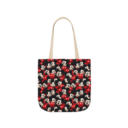 Mickey Mouse Canvas Tote — Retro Cartoon Character Allover Print
