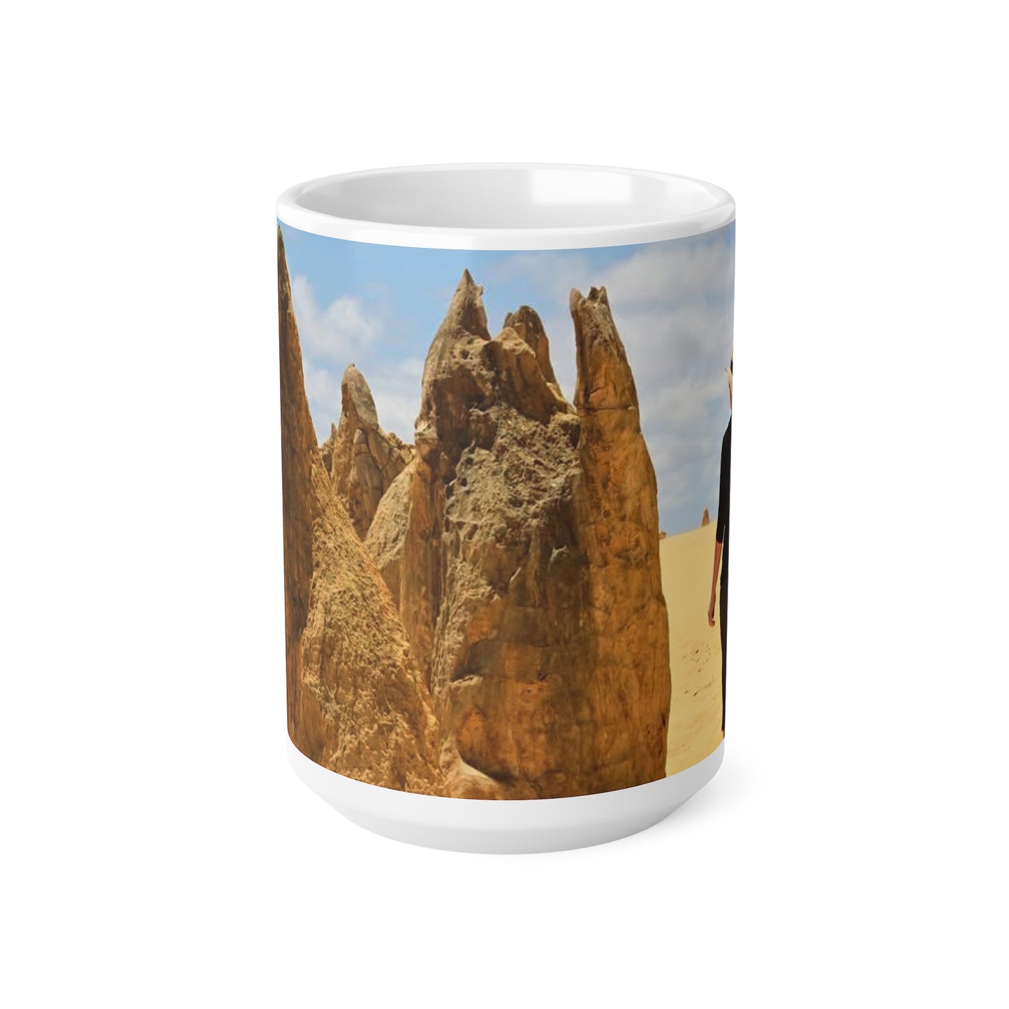 Desert Pinnacles Photo Mug — Scenic Pinnacle Rocks Coffee Cup (11oz & 15oz)