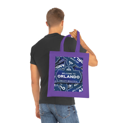 Orlando Souvenir Tote Bag – "Welcome to Orlando" City Beautiful Cotton Shopper