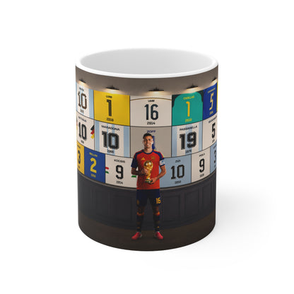 World Cup Winner Captains Number Wall Ceramic Mug — 11oz & 15oz
