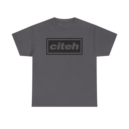 Manchester City Citeh Logo Tee — Minimalist Black Box Graphic T-Shirt