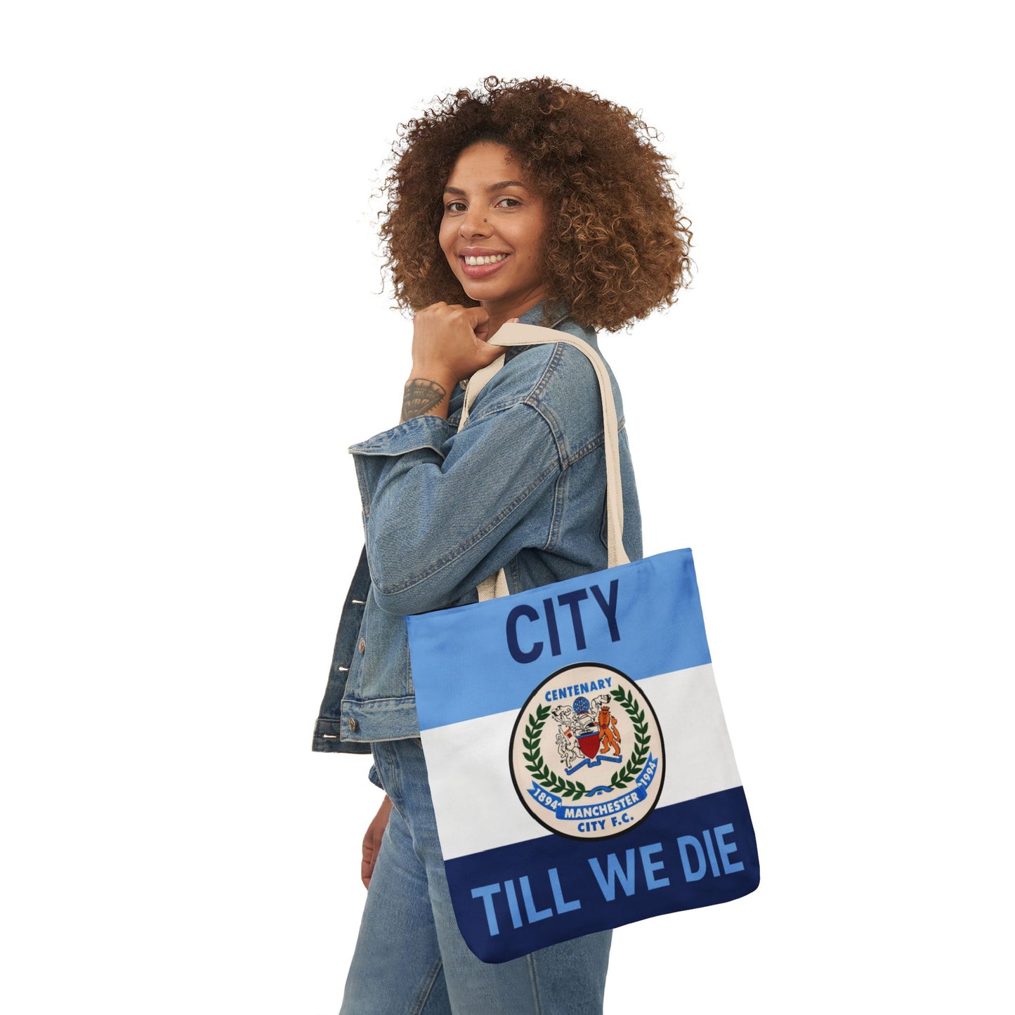 City Till We Die Canvas Tote Bag — Football Fan Flag Tote