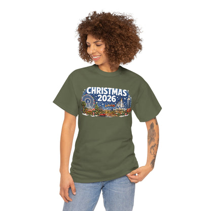 Christmas 2026 Holiday Tee — Festive Winter Village Graphic T-Shirt