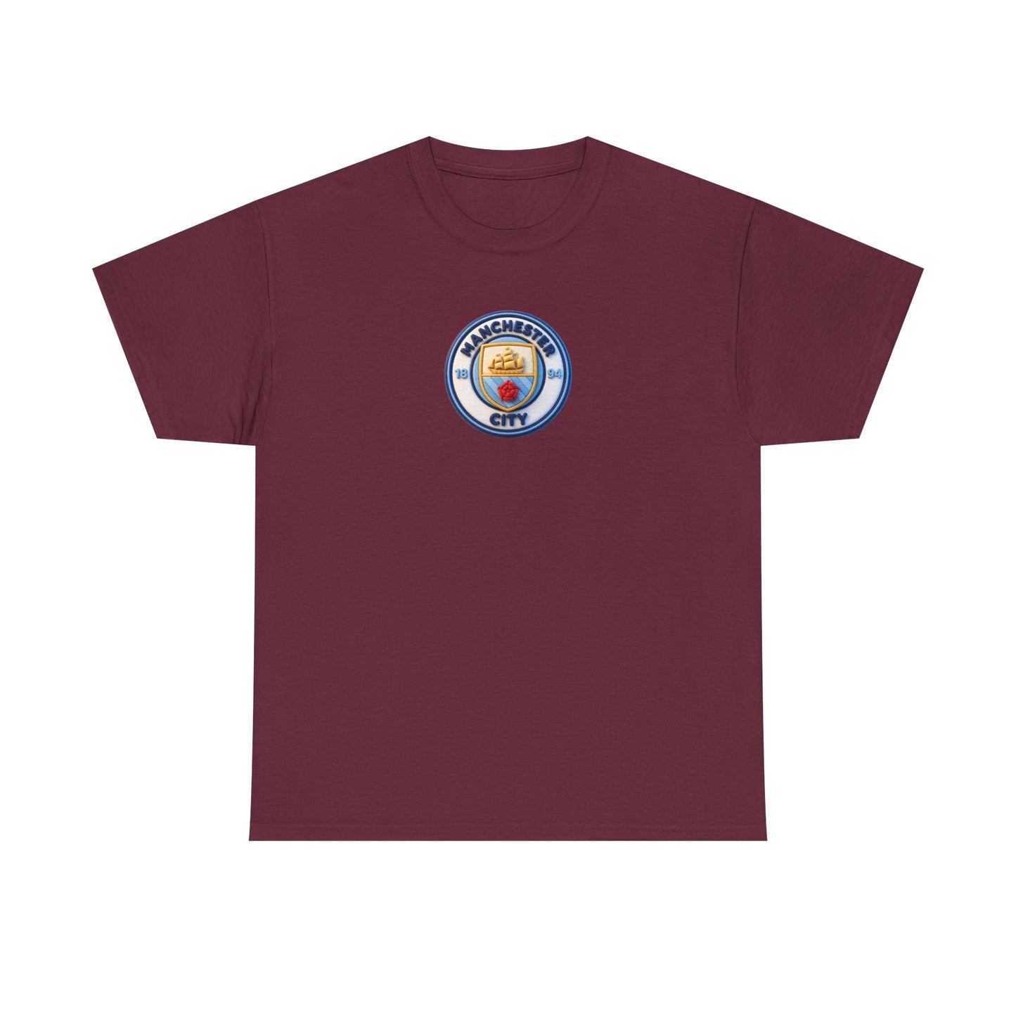 Manchester City Crest Unofficial 3D T-Shirt — Minimal Soccer Logo Tee