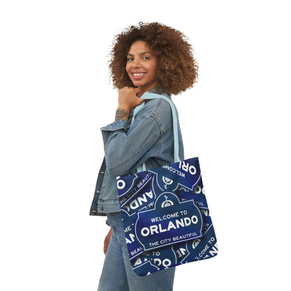 Orlando Welcome Sign Canvas Tote