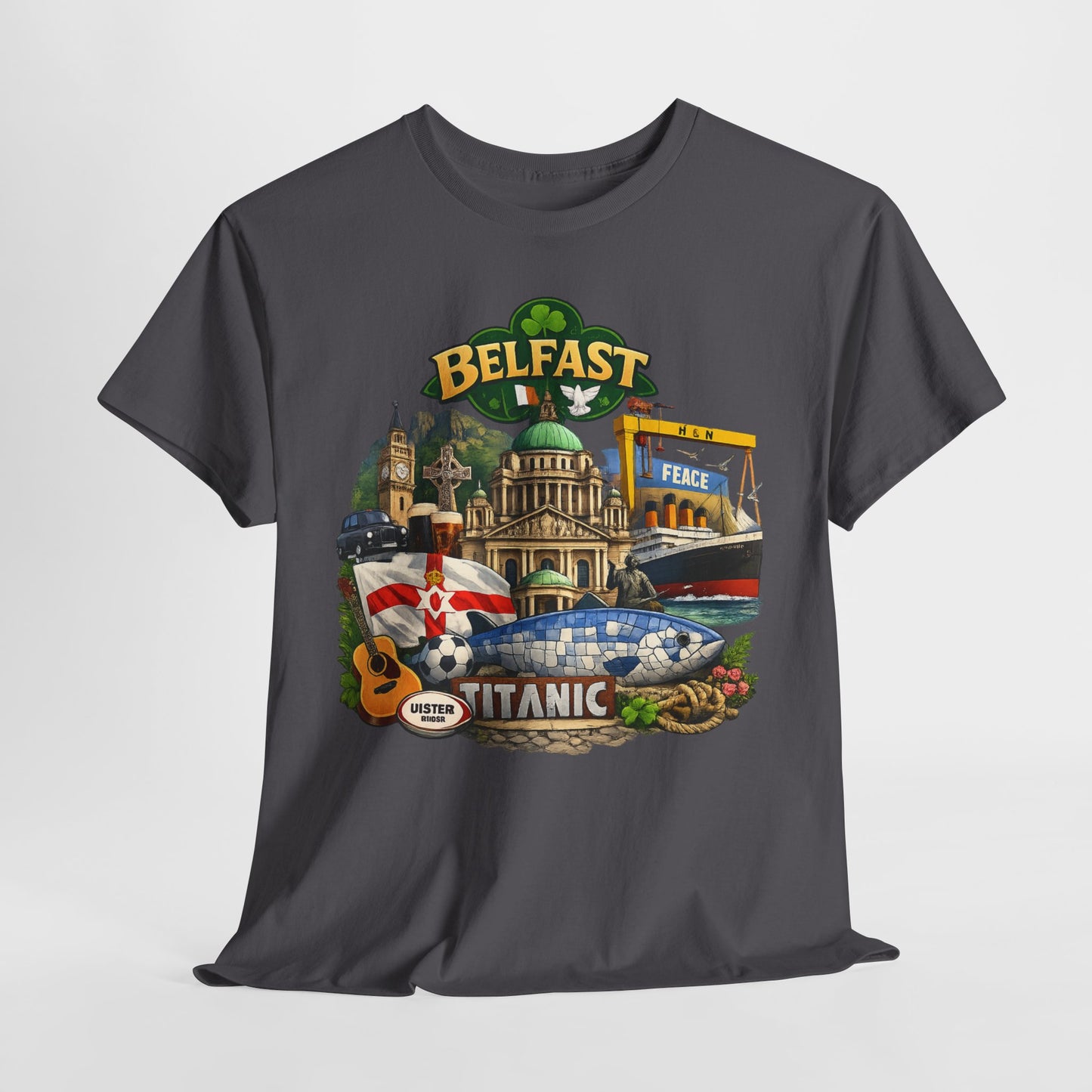 Belfast Collage T-Shirt – Titanic & City Landmarks Souvenir Tee