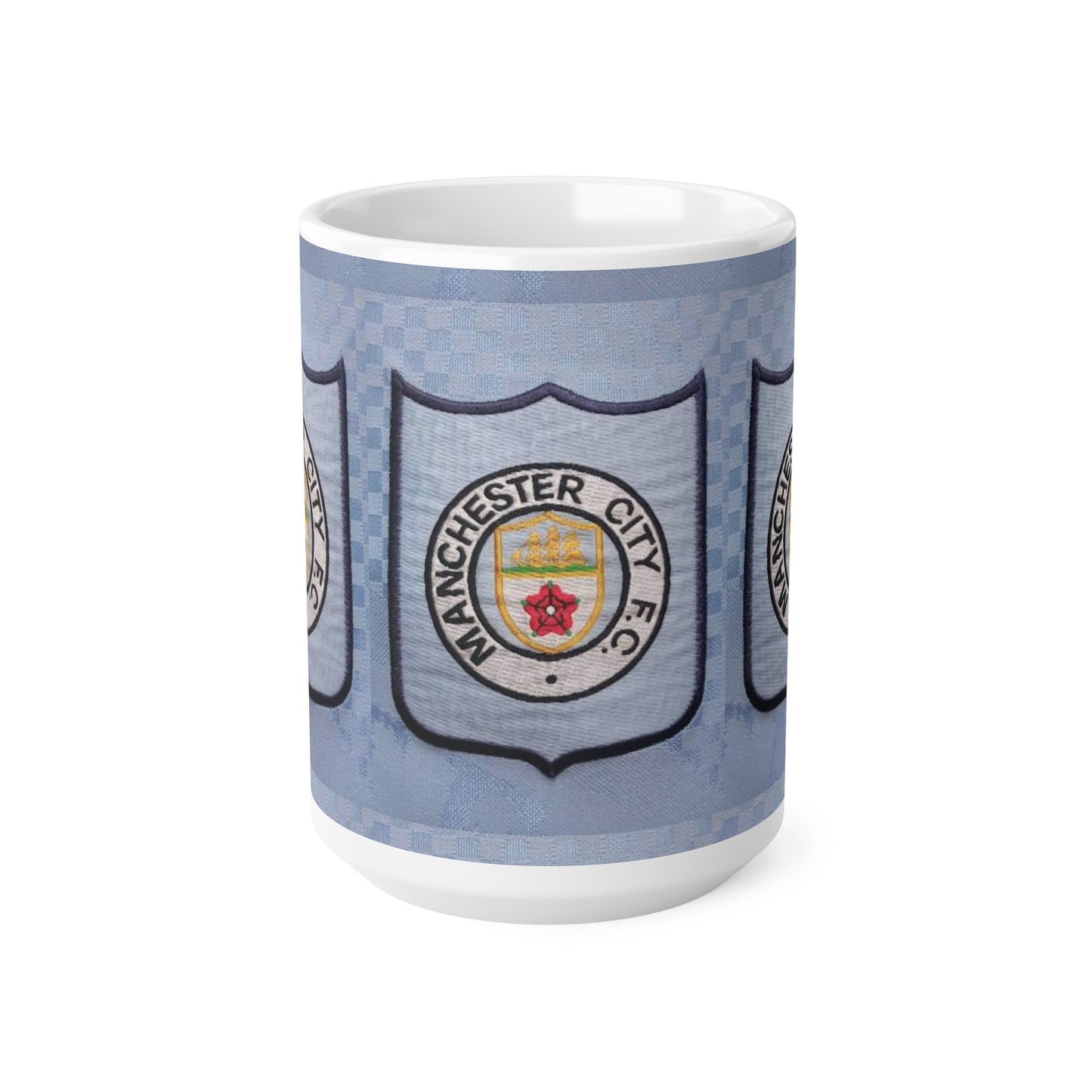 Manchester City Retro Shirt Crest Coffee Mug — Ceramic 11oz & 15oz
