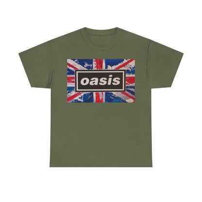 Oasis Union Jack Tee – Vintage British Band Logo T-Shirt