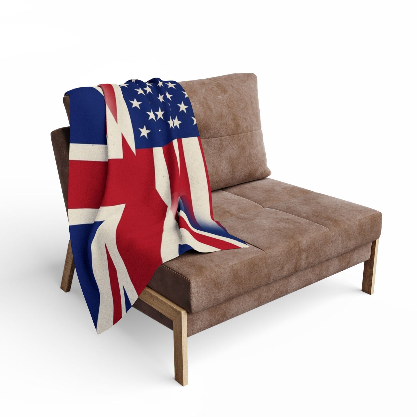Union-Jack USA Flag Arctic Fleece Blanket – Patriotic British-American Throw