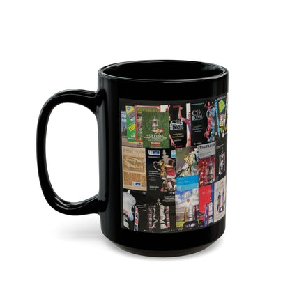 FA Cup Final Programme Cover Collage Black Mug — Coffee Cup (11oz/15oz)