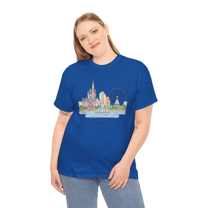 Orlando Skyline T-Shirt — Cute Cityscape Graphic Tee with 'Orlando' Text
