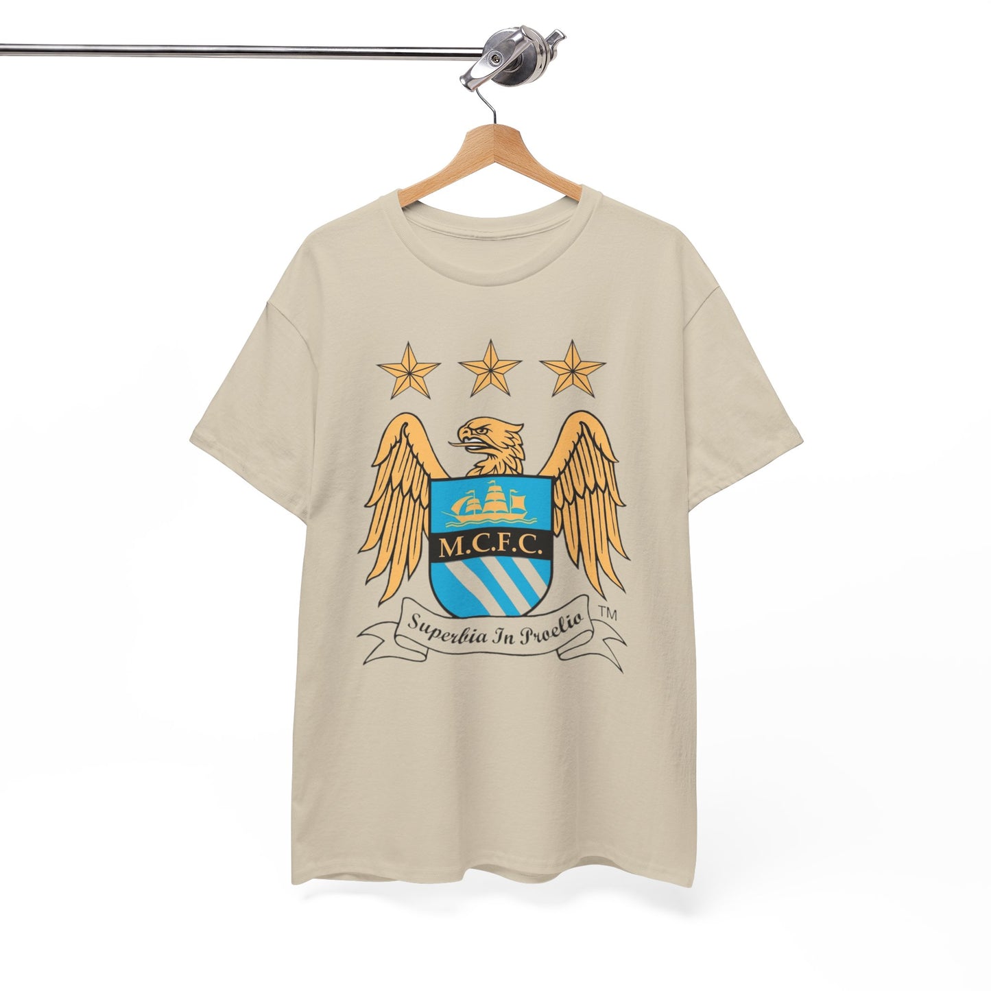 Manchester City Retro Club Crest T‑Shirt — MCFC Vintage Style Club Emblem Tee