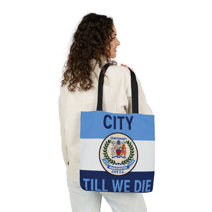 City Till We Die Canvas Tote Bag — Football Fan Flag Tote