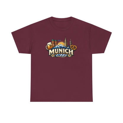Munich Souvenir T‑Shirt — Oktoberfest Beer & Pretzel Graphic Tee
