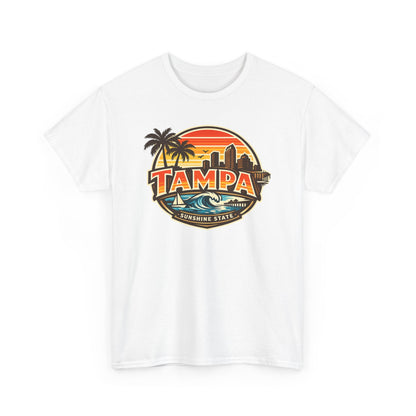 Tampa Retro Sunset T-Shirt – Vintage Palm Beach Skyline Tee