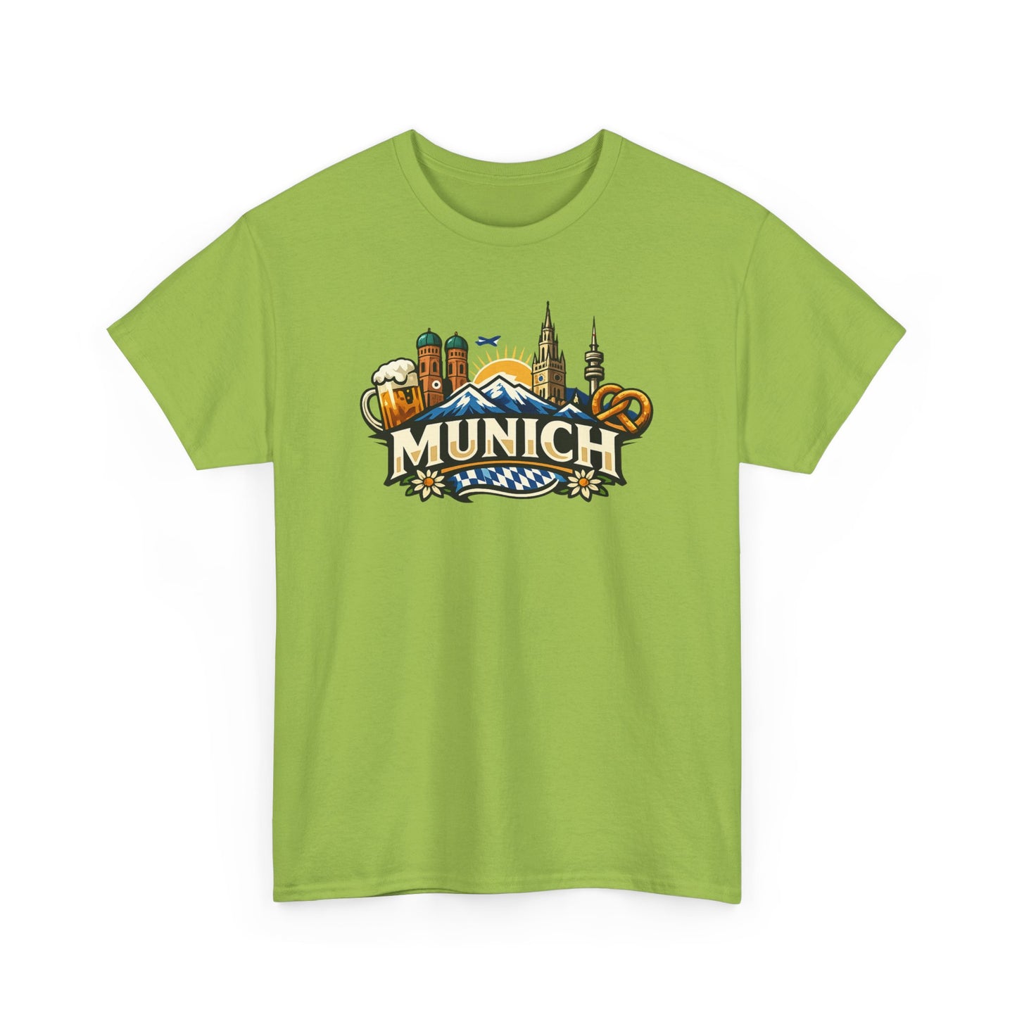 Munich Souvenir T‑Shirt — Oktoberfest Beer & Pretzel Graphic Tee